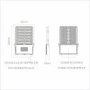 Dimensions projecteur à LED étanche
