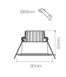 Spot de salle de bain IP44 rond orientable à LED