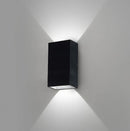 Photo atmosphère applique rectangulaire noire - double éclairage